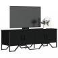 Preview: ARDEBO.de - TV-Schrank Schwarz 122x34x41 cm Holzwerkstoff