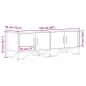 Preview: TV-Schrank Schwarz 122x34x41 cm Holzwerkstoff