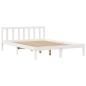 Preview: Massivholzbett ohne Matratze Weiß 160x200 Kiefernholz