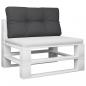 Preview: Palettenkissen Schwarz 70x40x12 cm Stoff