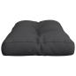 Preview: Palettenkissen Schwarz 70x40x12 cm Stoff