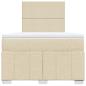 Preview: Boxspringbett mit Matratze Creme 120x200 cm Stoff