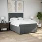 Preview: Boxspringbett mit Matratze Dunkelgrau 160x200 cm Stoff