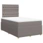 Preview: Boxspringbett mit Matratze Taupe 120x200 cm Stoff