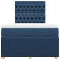 Preview: Boxspringbett mit Matratze Blau 120x200 cm Stoff