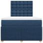 Preview: Boxspringbett mit Matratze Blau 120x200 cm Stoff