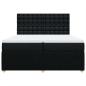 Preview: Boxspringbett mit Matratze Schwarz 200x200 cm Stoff