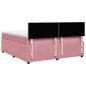 Preview: Boxspringbett mit Matratze Rosa 180x200 cm Samt