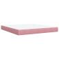 Preview: Boxspringbett mit Matratze Rosa 180x200 cm Samt