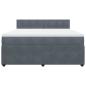 Preview: Boxspringbett mit Matratze Dunkelgrau 180x200 cm Samt
