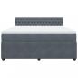 Preview: Boxspringbett mit Matratze Dunkelgrau 180x200 cm Samt