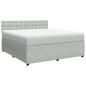 Preview: Boxspringbett mit Matratze Hellgrau 180x200 cm Samt