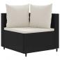 Preview: 7-tlg. Garten-Sofagarnitur mit Kissen Schwarz Poly Rattan