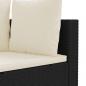 Preview: 7-tlg. Garten-Sofagarnitur mit Kissen Schwarz Poly Rattan