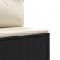 Preview: 7-tlg. Garten-Sofagarnitur mit Kissen Schwarz Poly Rattan