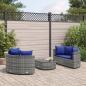 Preview: ARDEBO.de - 5-tlg. Garten-Sofagarnitur mit Kissen Grau Poly Rattan