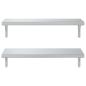 Preview: Wandregale 2 Stk. 75x30 cm Silbern Edelstahl
