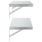 Preview: Wandregale 2 Stk. 75x30 cm Silbern Edelstahl