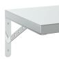 Preview: Wandregale 2 Stk. 75x30 cm Silbern Edelstahl