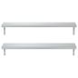 Preview: Wandregale 2 Stk. 100x23,5 cm Silbern Edelstahl
