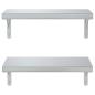 Preview: Wandregale 2 Stk. 50x23,5 cm Silbern Edelstahl