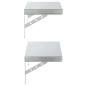 Preview: Wandregale 2 Stk. 50x23,5 cm Silbern Edelstahl