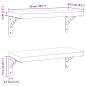 Preview: Wandregale 2 Stk. 50x23,5 cm Silbern Edelstahl