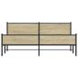 Preview: Metallbett ohne Matratze Sonoma-Eiche 200x200 cm