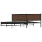Preview: Metallbett ohne Matratze Braun Eichen-Optik 200x200 cm