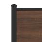 Preview: Metallbett ohne Matratze Braun Eichen-Optik 200x200 cm
