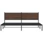 Preview: Metallbett ohne Matratze Braun Eichen-Optik 200x200 cm