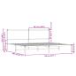 Preview: Metallbett ohne Matratze Braun Eichen-Optik 200x200 cm