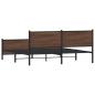 Preview: Metallbett ohne Matratze Braun Eichen-Optik 193x203 cm