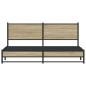 Preview: Metallbett ohne Matratze Sonoma-Eiche 183x213 cm