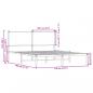 Preview: Metallbett ohne Matratze Sonoma-Eiche 140x190 cm