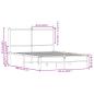 Preview: Metallbett ohne Matratze Sonoma-Eiche 120x190 cm