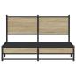 Preview: Metallbett ohne Matratze Sonoma-Eiche 140x190 cm