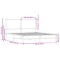 Preview: Metallbett ohne Matratze Sonoma-Eiche 137x190 cm