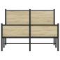 Preview: Metallbett ohne Matratze Sonoma-Eiche 120x190 cm