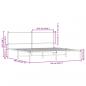 Preview: Metallbett ohne Matratze Braun Eichen-Optik 160x200 cm