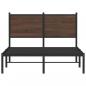 Preview: Metallbett ohne Matratze Braun Eichen-Optik 120x200 cm