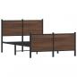 Preview: Metallbett ohne Matratze Braun Eichen-Optik 120x190 cm