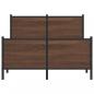 Preview: Metallbett ohne Matratze Braun Eichen-Optik 120x190 cm