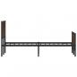 Preview: Metallbett ohne Matratze Braun Eichen-Optik 120x190 cm