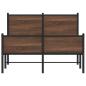 Preview: Metallbett ohne Matratze Eichen-Optik 120x190 cm