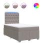 Preview: Boxspringbett mit Matratze Taupe 120x200 cm Stoff