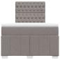Preview: Boxspringbett mit Matratze Taupe 120x200 cm Stoff