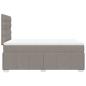 Preview: Boxspringbett mit Matratze Taupe 120x200 cm Stoff