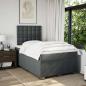 Preview: Boxspringbett mit Matratze Dunkelgrau 120x200 cm Stoff