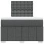 Preview: Boxspringbett mit Matratze Dunkelgrau 120x200 cm Stoff